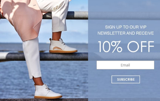 Newsletter sign up discount popup